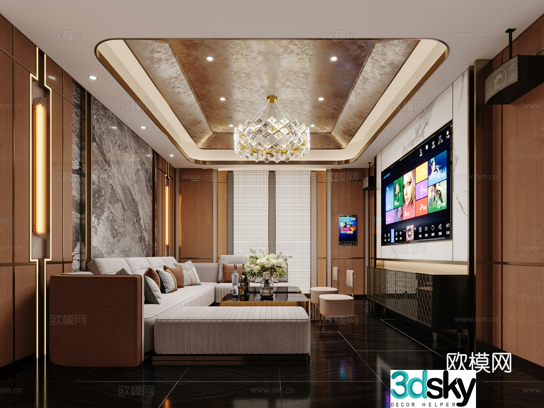 Light luxury KTV box 3D model