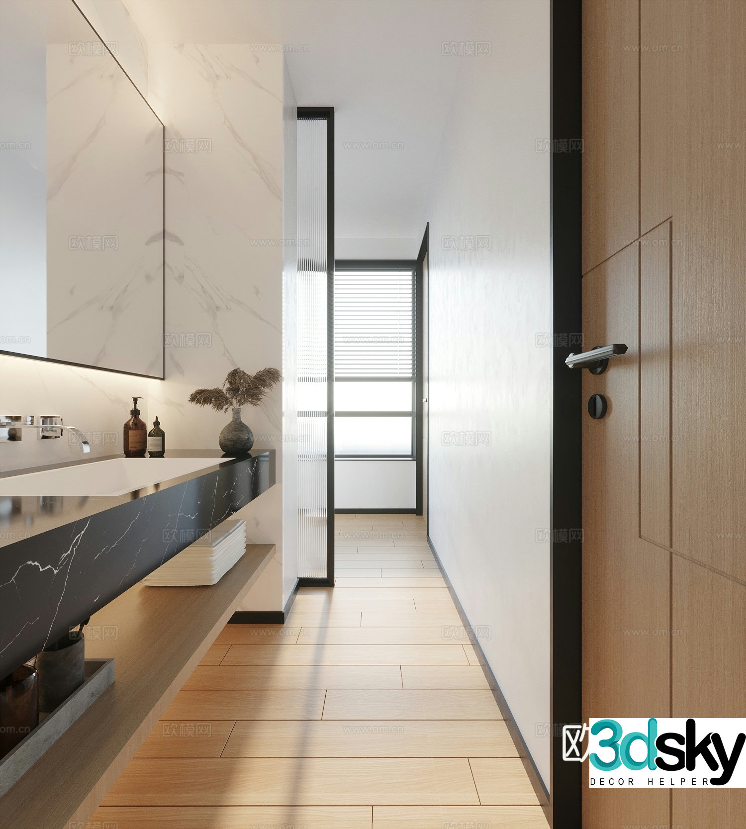 Balcony aisle 3d model