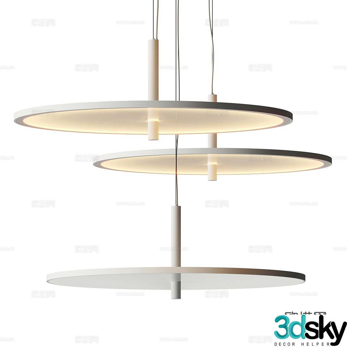 Flos My Disc Chandelier 3d Model