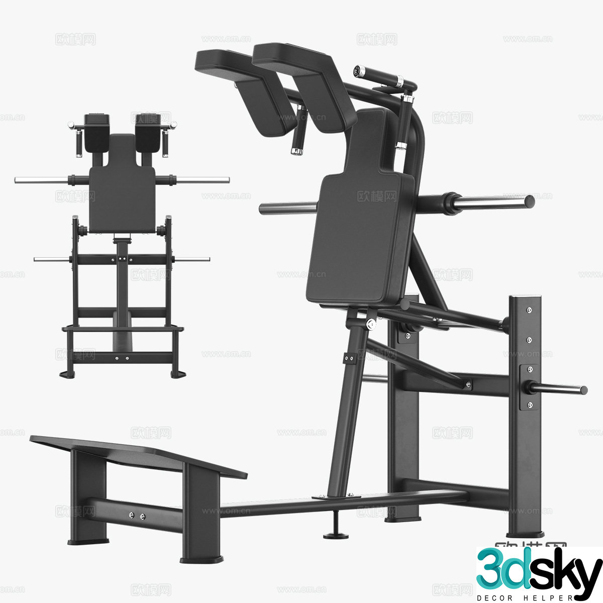 DHZ Fitness E-7065 Super Squat 3D Model