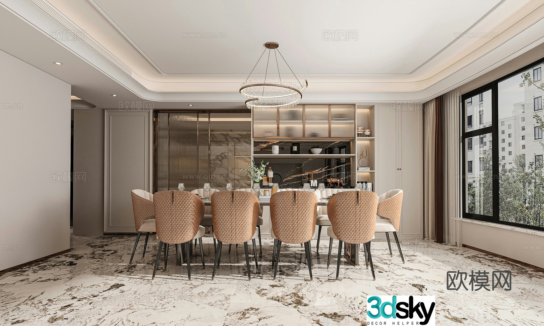 Modern restaurant 3d model