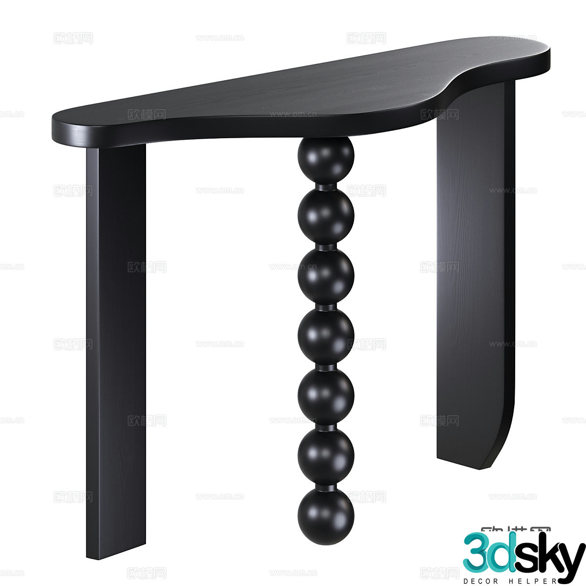 New Chinese style end viewing platform 3D model