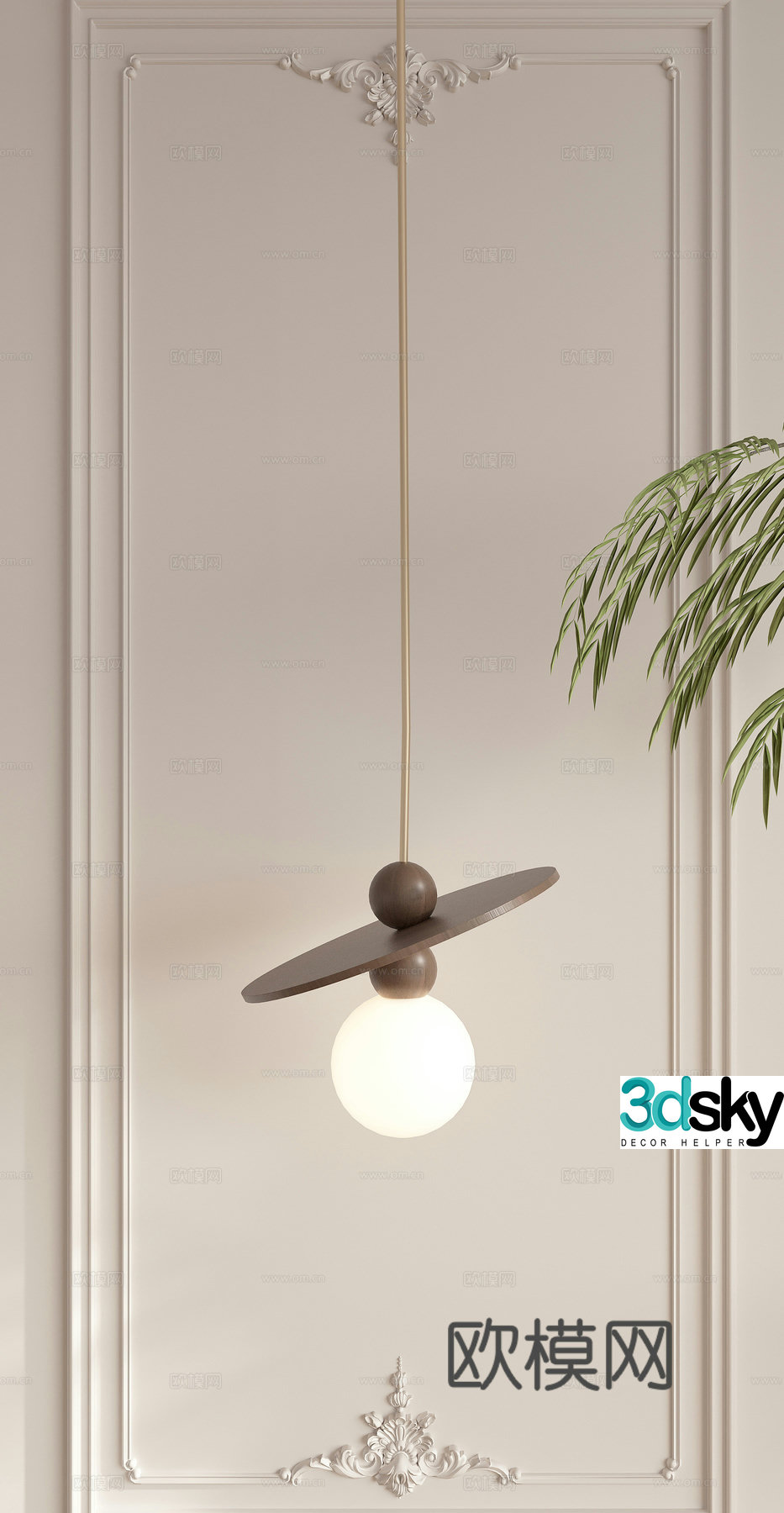 Bedside chandelier 3d model