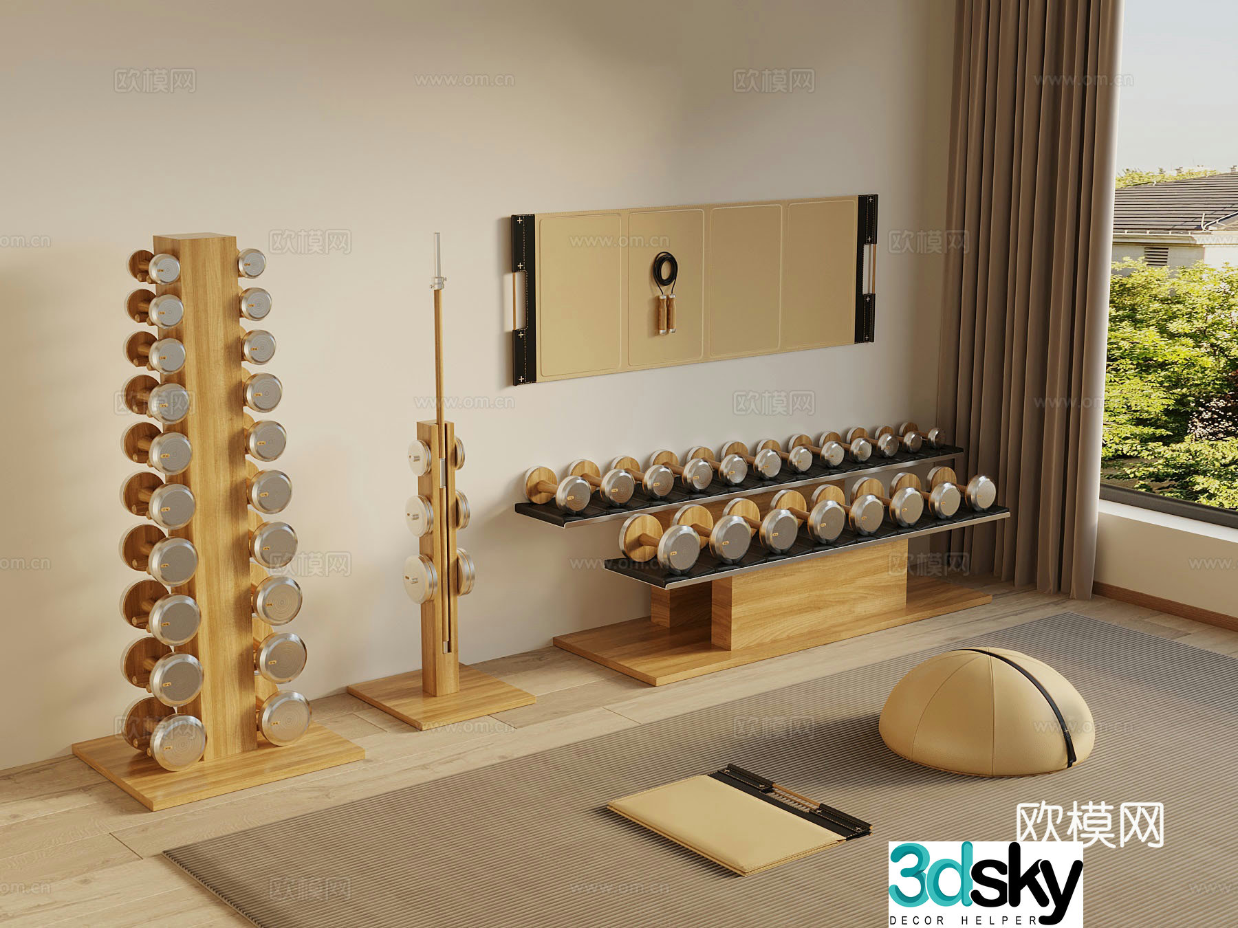 Equipment Modern fitness equipment 3d model