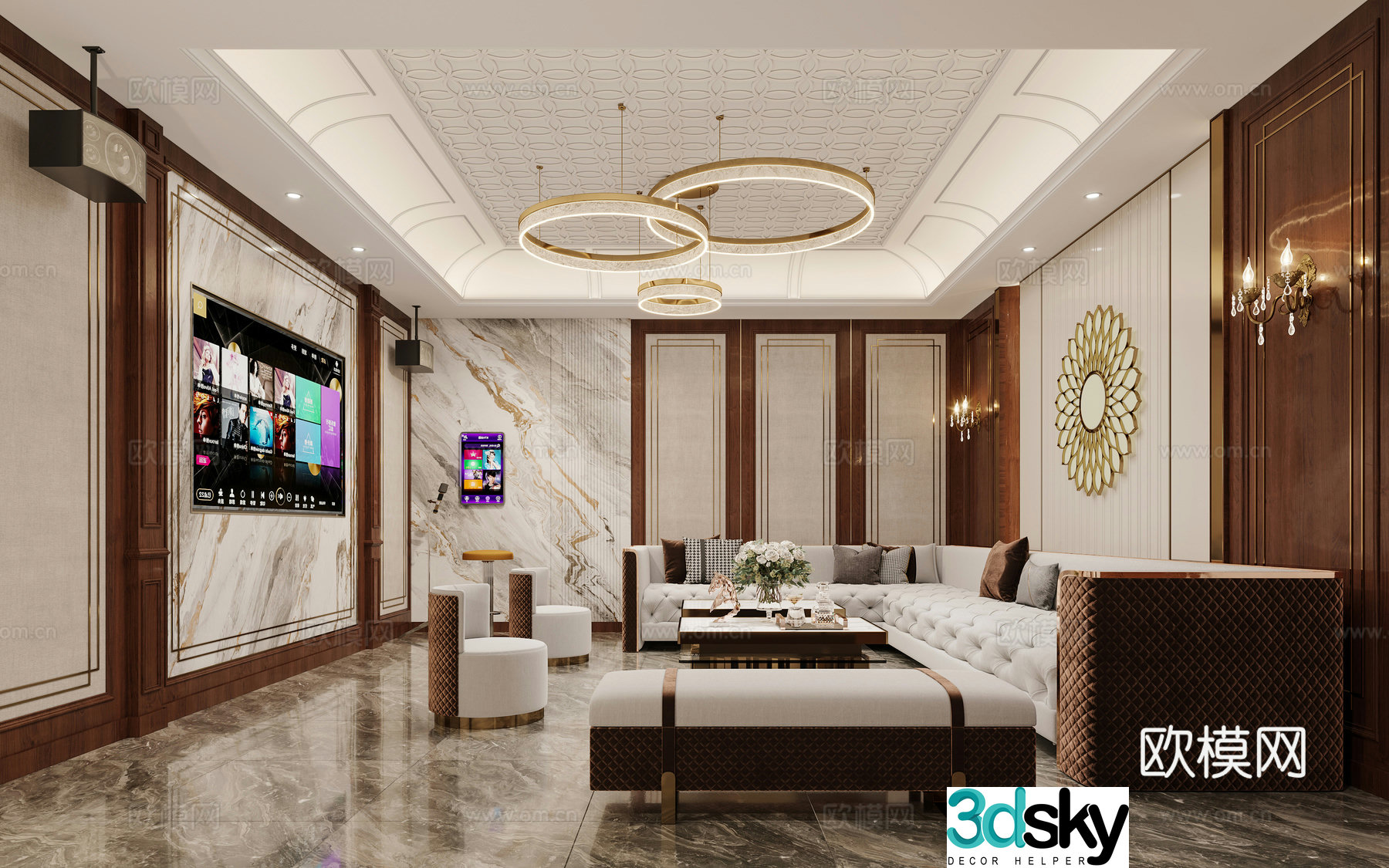 Simple European KTV box 3D model