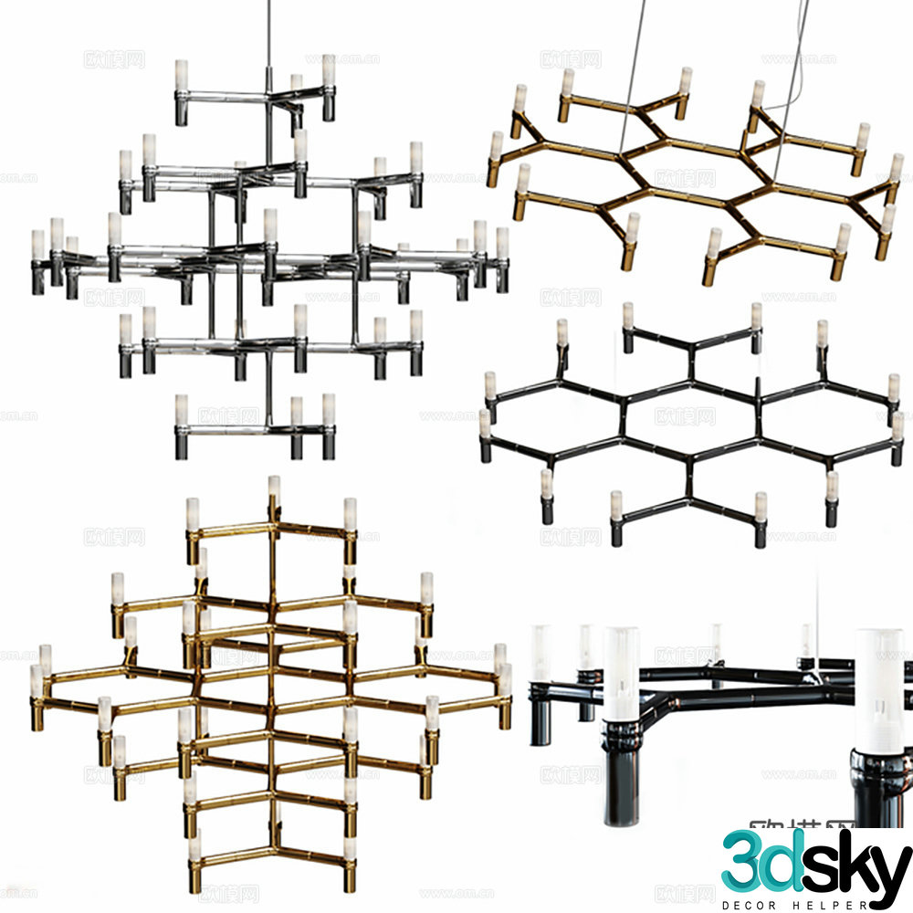 Chandelier Lamp Lighting Light Decorative Light 3D Model