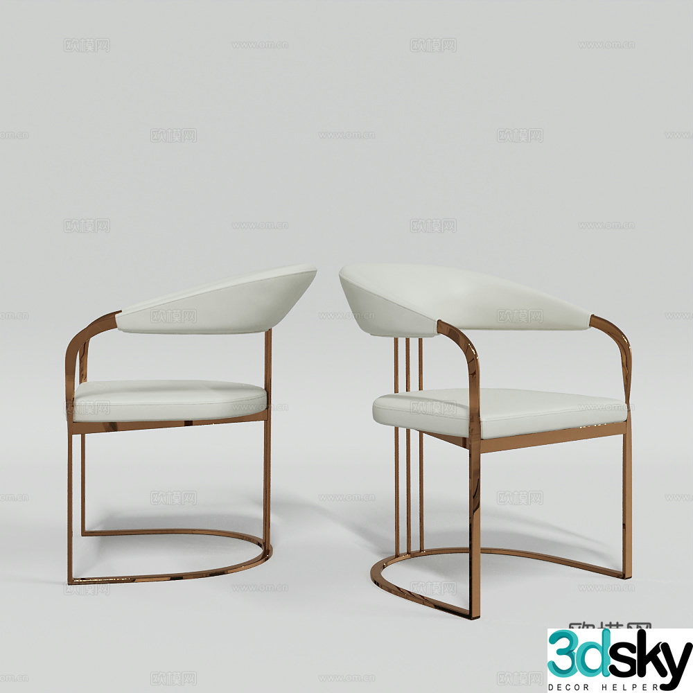 Modern dining chair 3d model