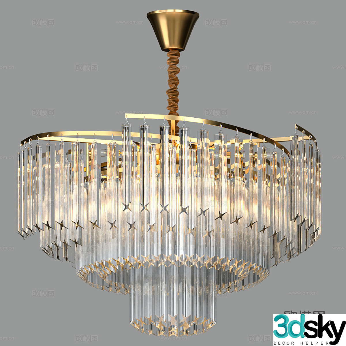 Modern simple light luxury chandeliers chandeliers simple chandeliers restaurant chandeliers living room chandeliers 3D model
