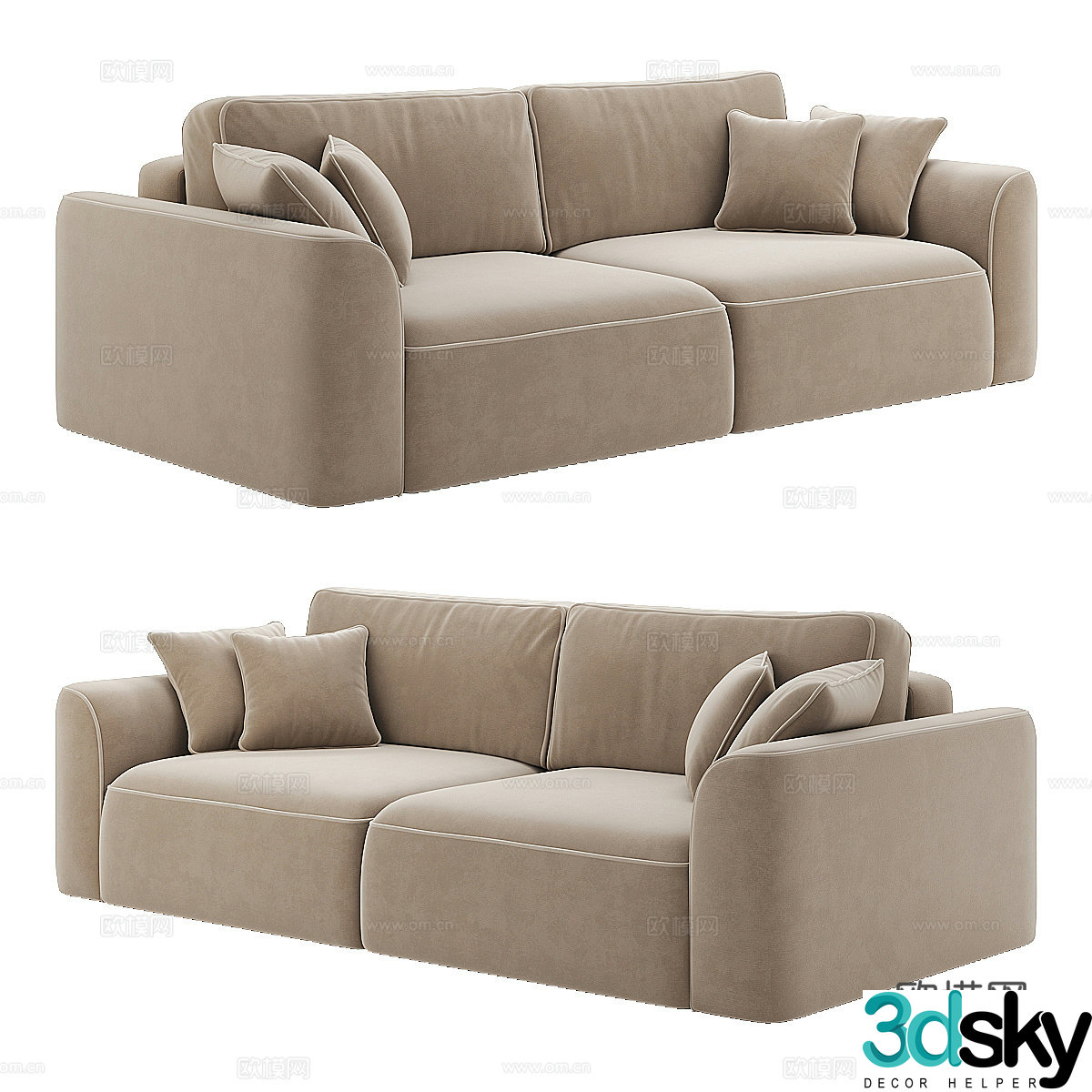Modern Italian Boston sofa 3d model