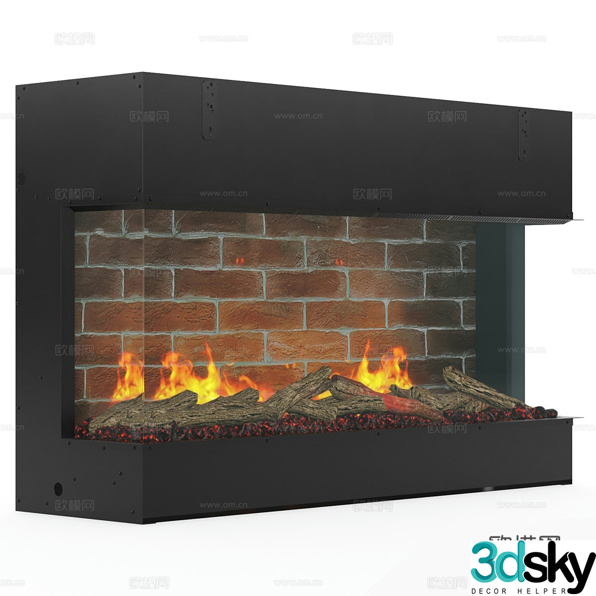 Modern minimalist fireplace fireplace minimalist fireplace stove decorative fireplace 3d model