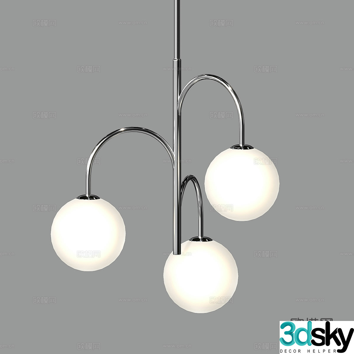 Modern simple chandelier chandelier simple chandelier spherical chandelier living room chandelier lamp 3d model