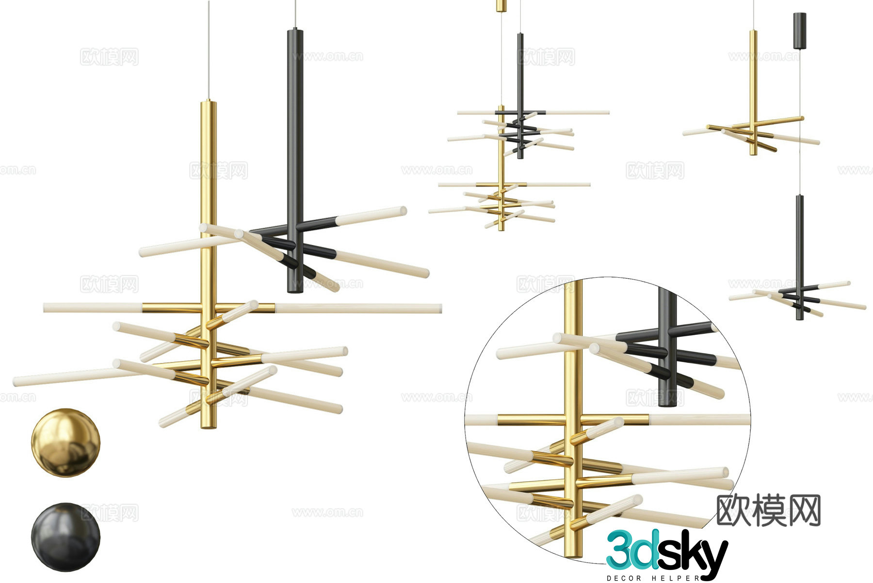 Modern simple and light luxury chandeliers chandeliers simple chandeliers restaurant chandeliers living room chandeliers lamp 3d model