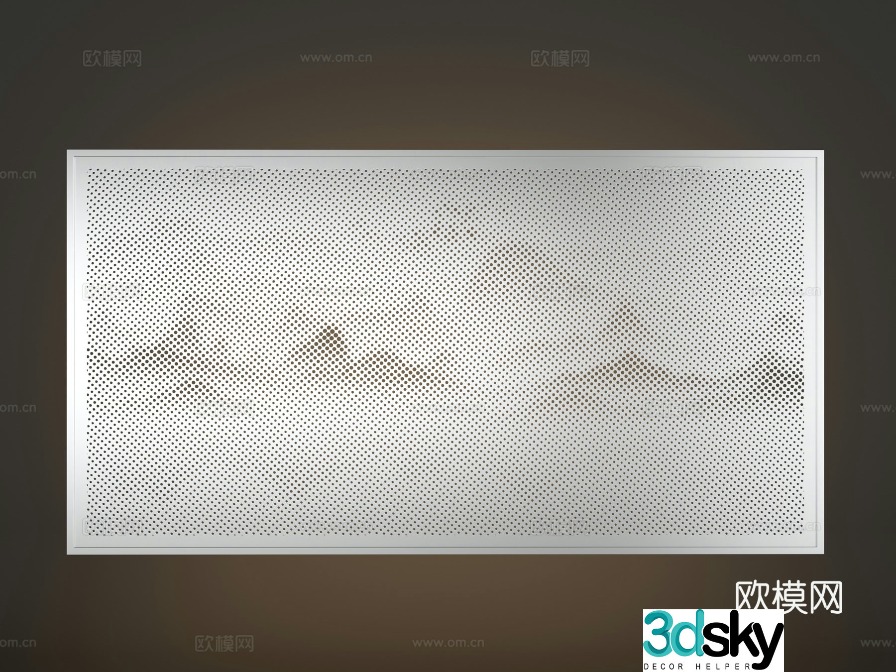 Modern new Chinese style punching plate landscape artistic conception punching plate punching aluminum plate artistic punching metal plate 3D model