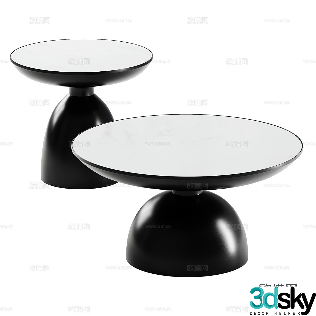 Modern Italian Nofon major and Nofon mid coffee 3d model