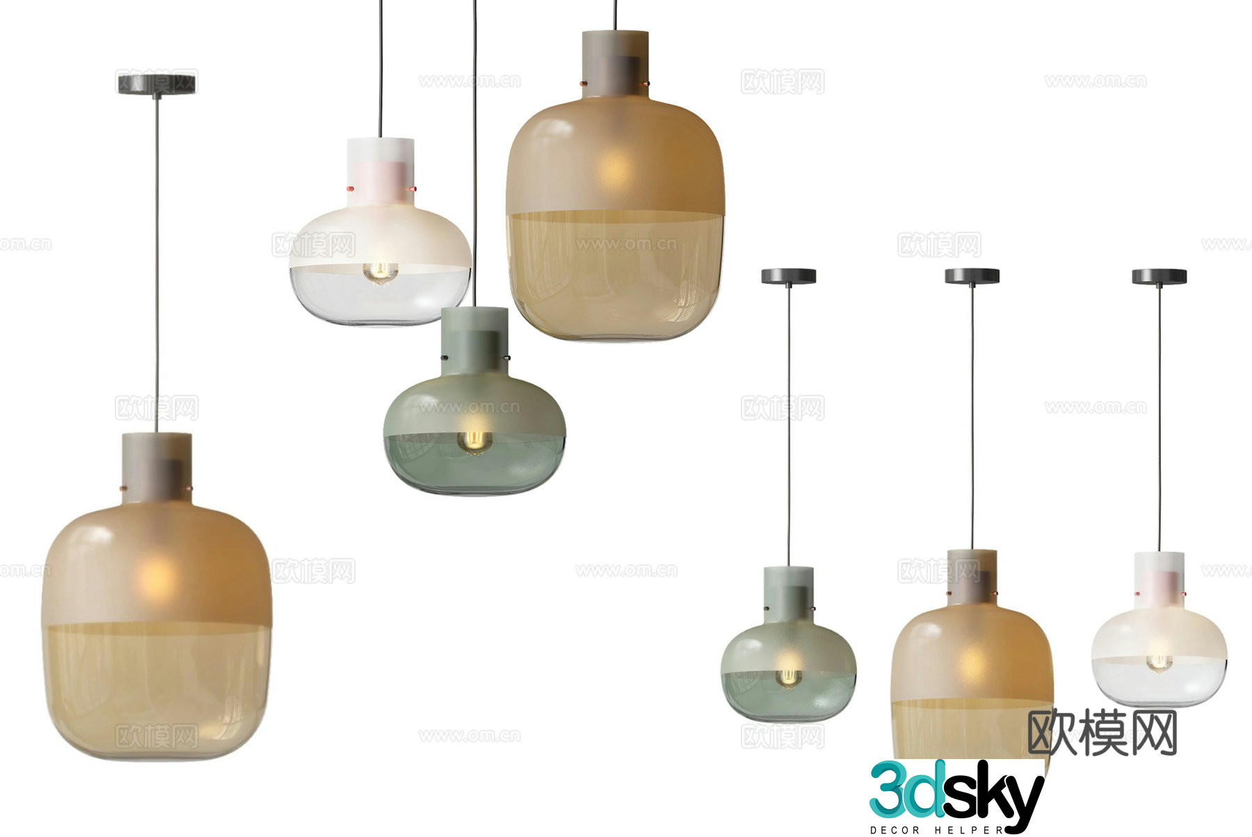 Modern simple chandeliers chandeliers simple chandeliers dining chandeliers living room chandeliers lamps 3D model