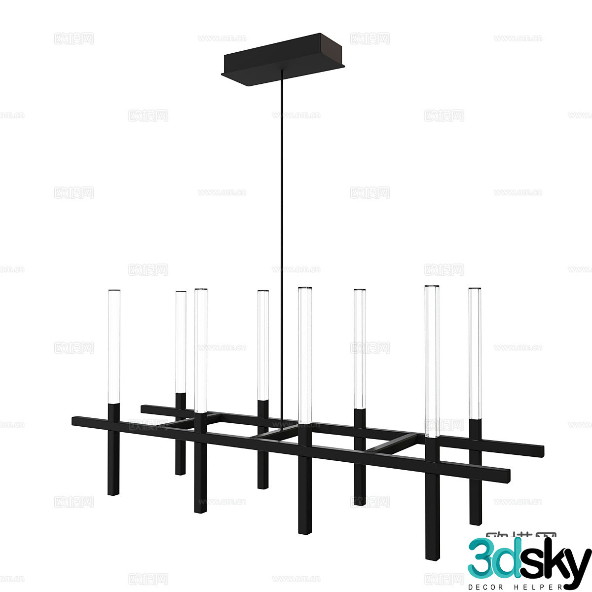Modern simple chandelier chandelier simple chandelier living room chandelier dining chandelier 3d model