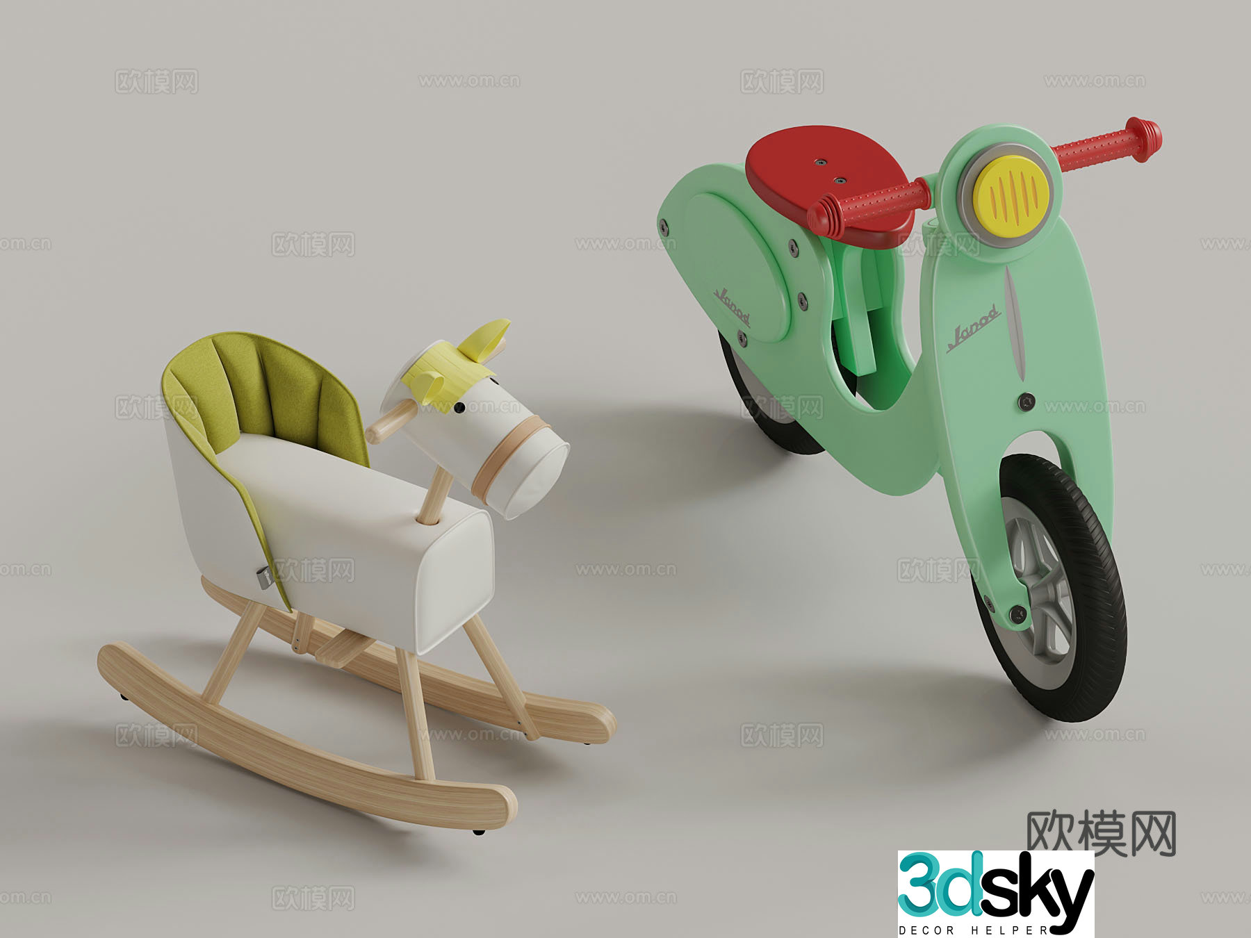 Modern children’s chair Trojan 3d model