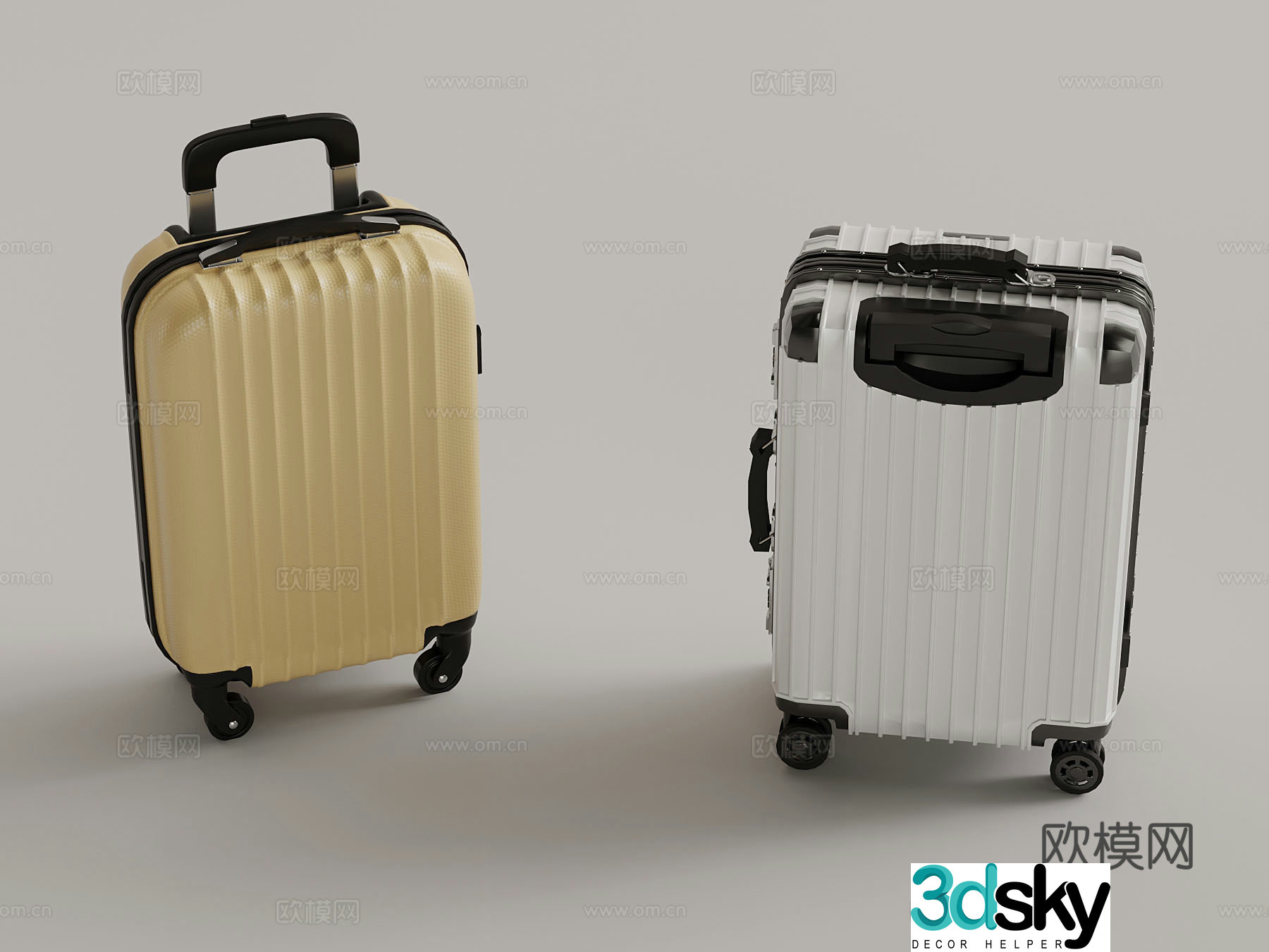 Modern suitcase suitcase 3d model