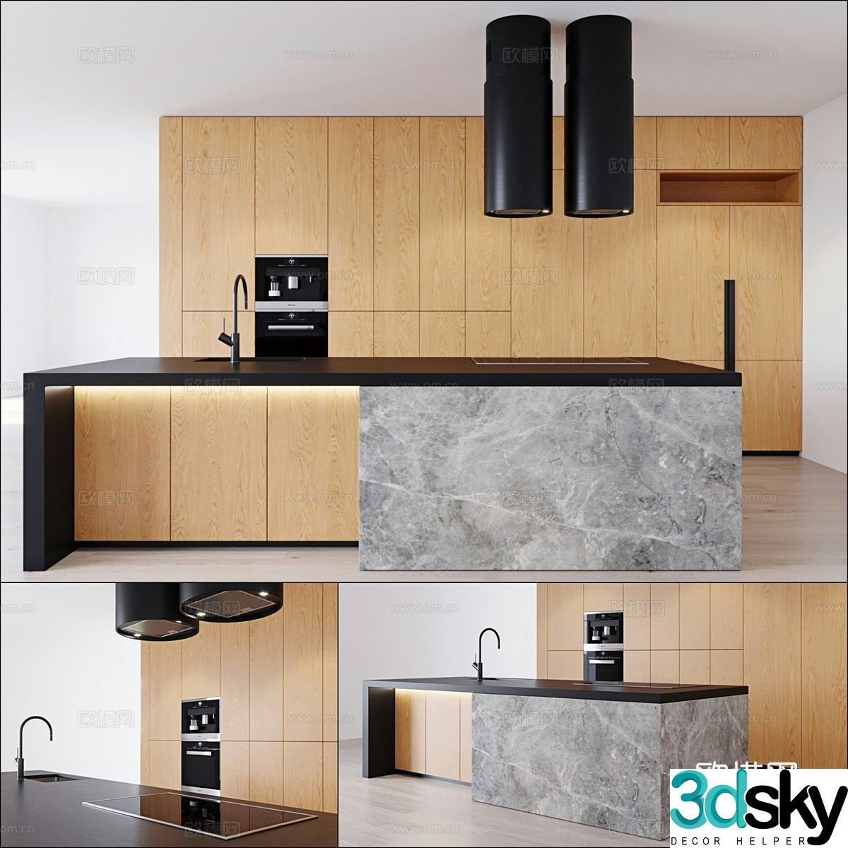 Modern Italian cabinet 3d model