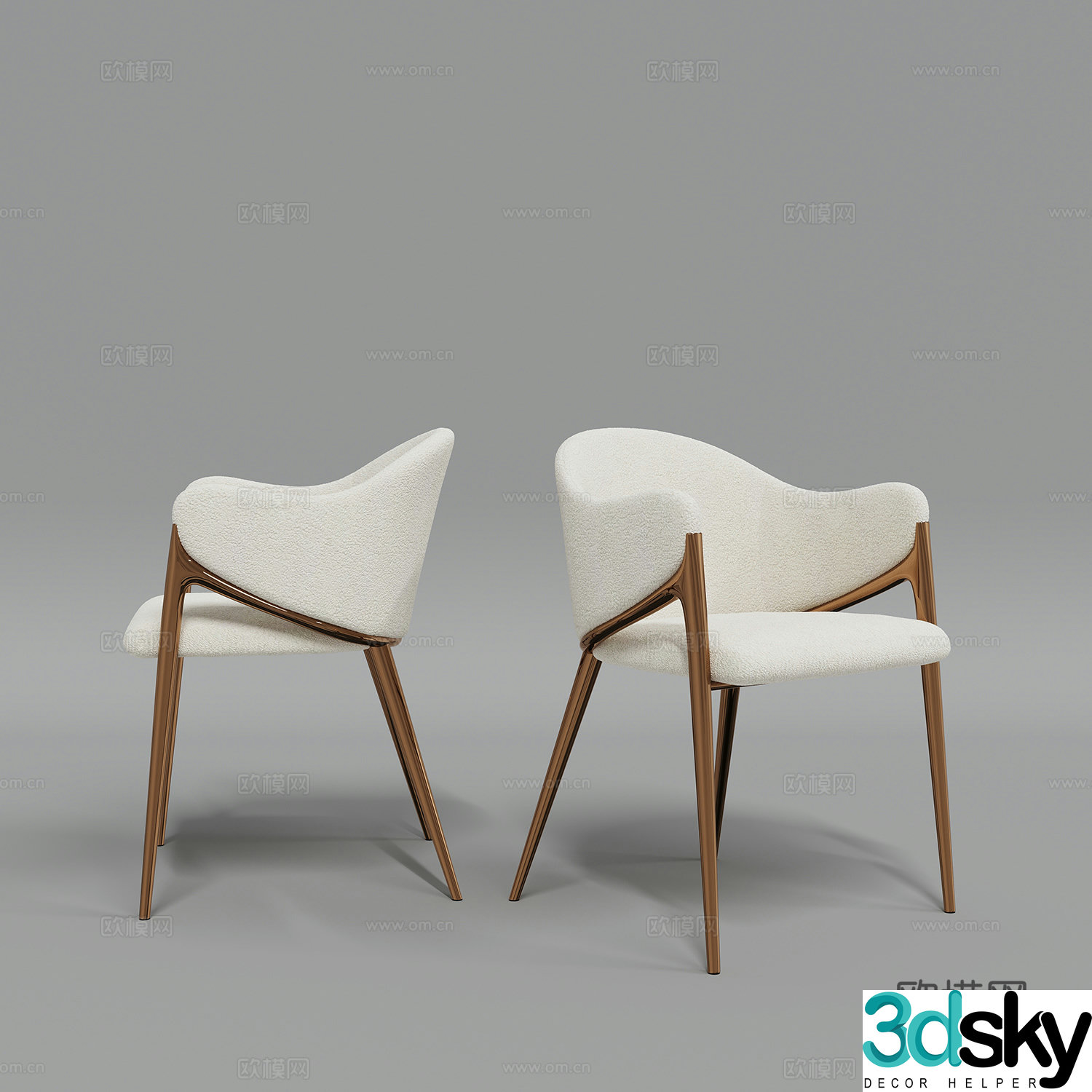 Modern dining chair 3d model