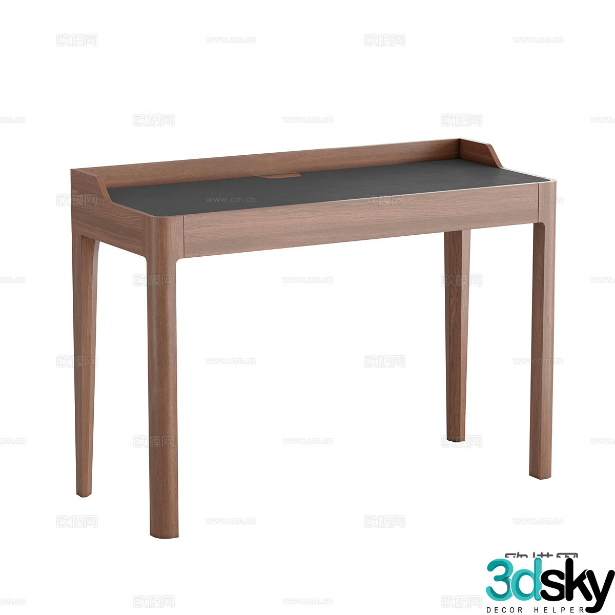 La Redoute Junius walnut writing desk 3d model