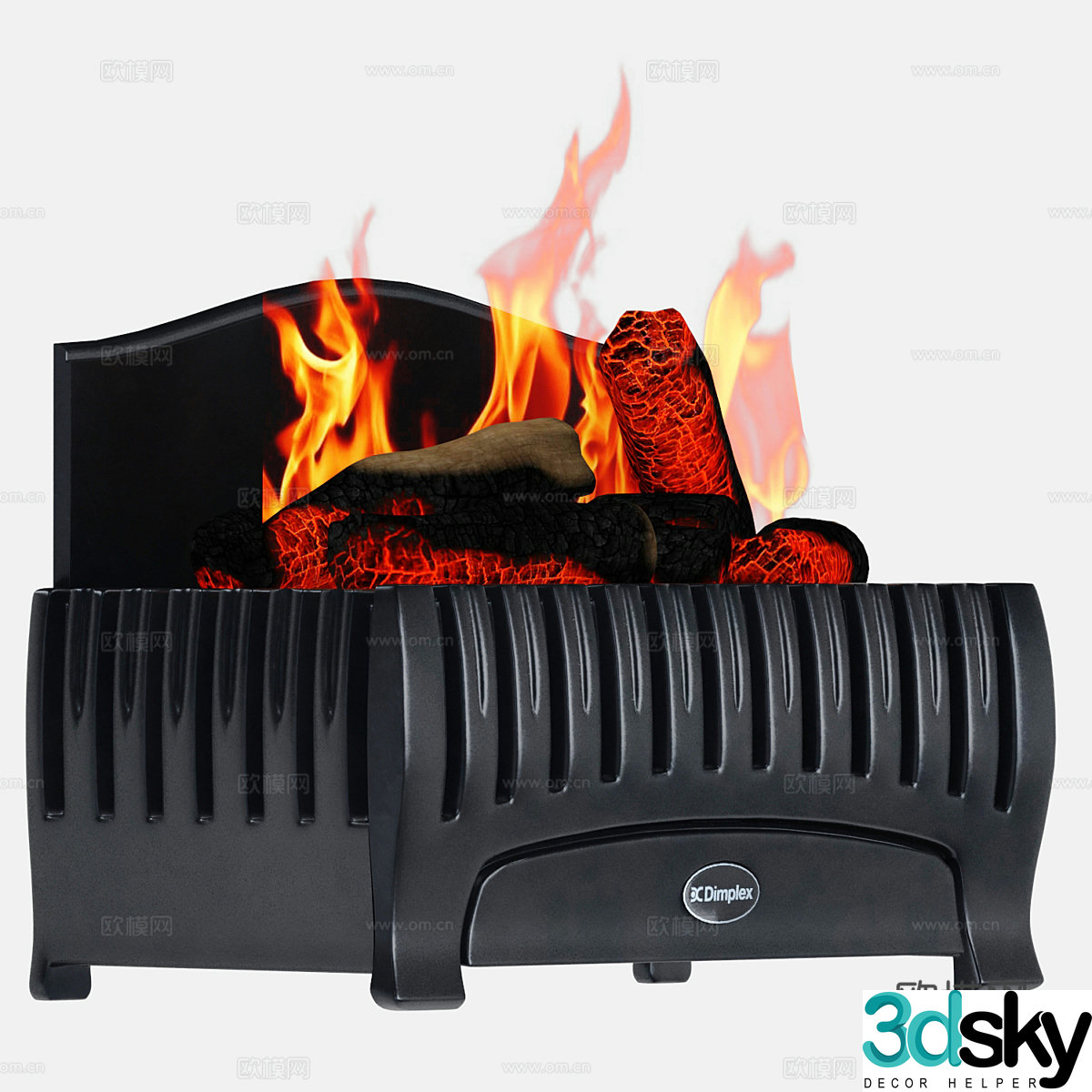 Modern minimalist fireplace fireplace minimalist fireplace stove living room fireplace 3d model