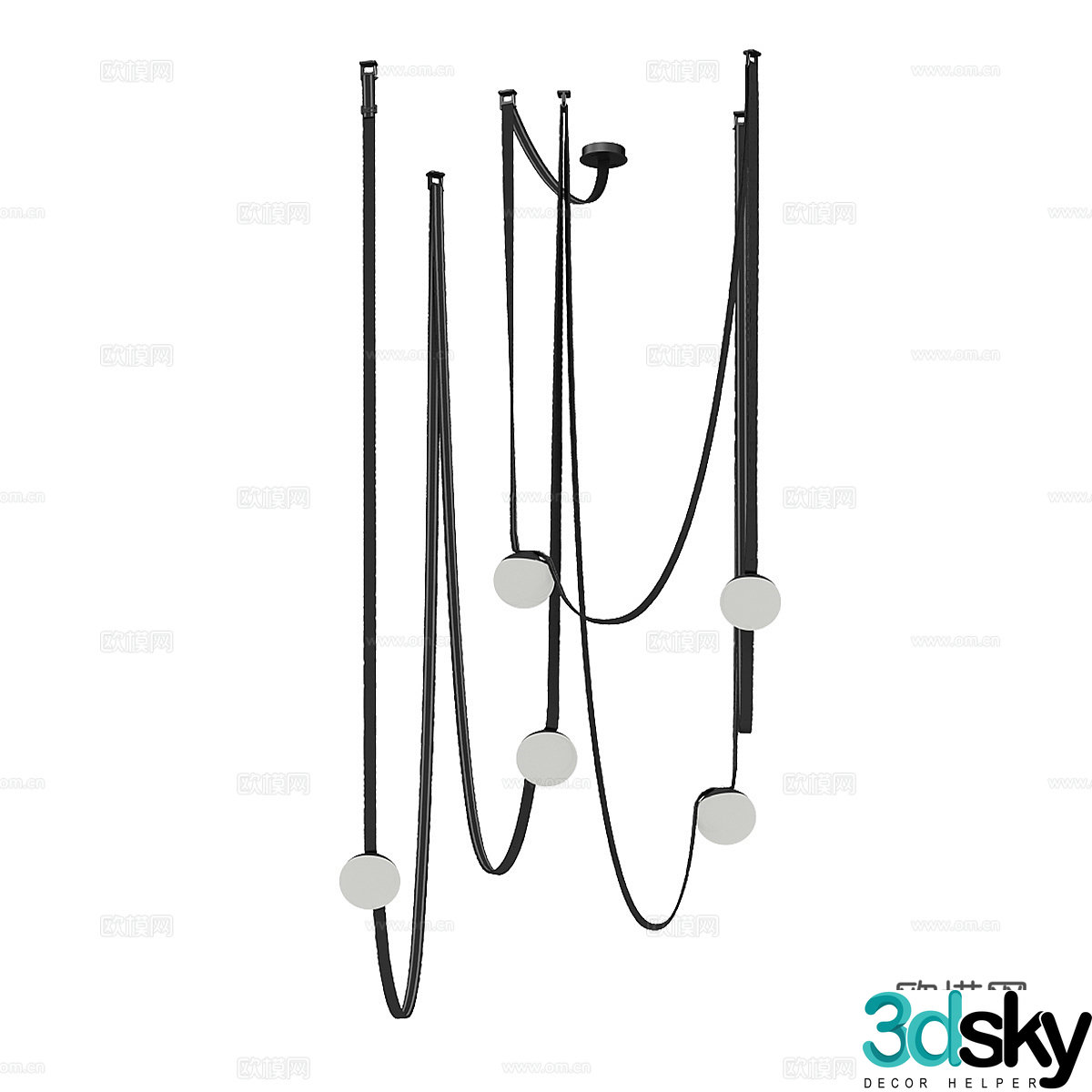 Modern simple chandelier chandelier simple chandelier restaurant chandelier 3d model
