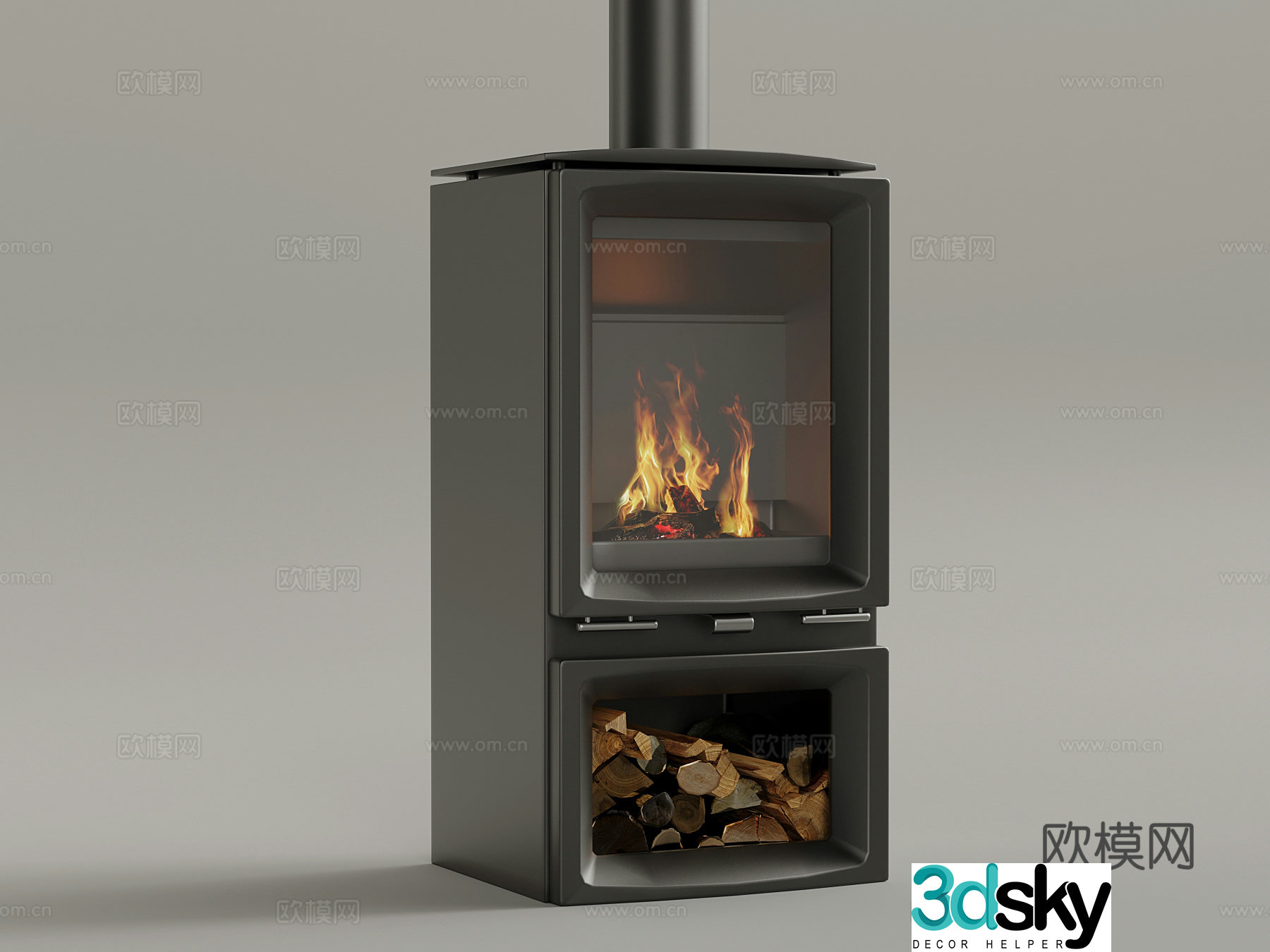Fireplace French fireplace 3d model