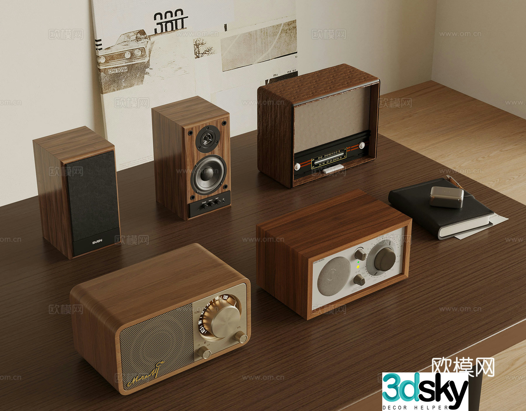 Audio Modern Wasabi Audio Radio 3D Model