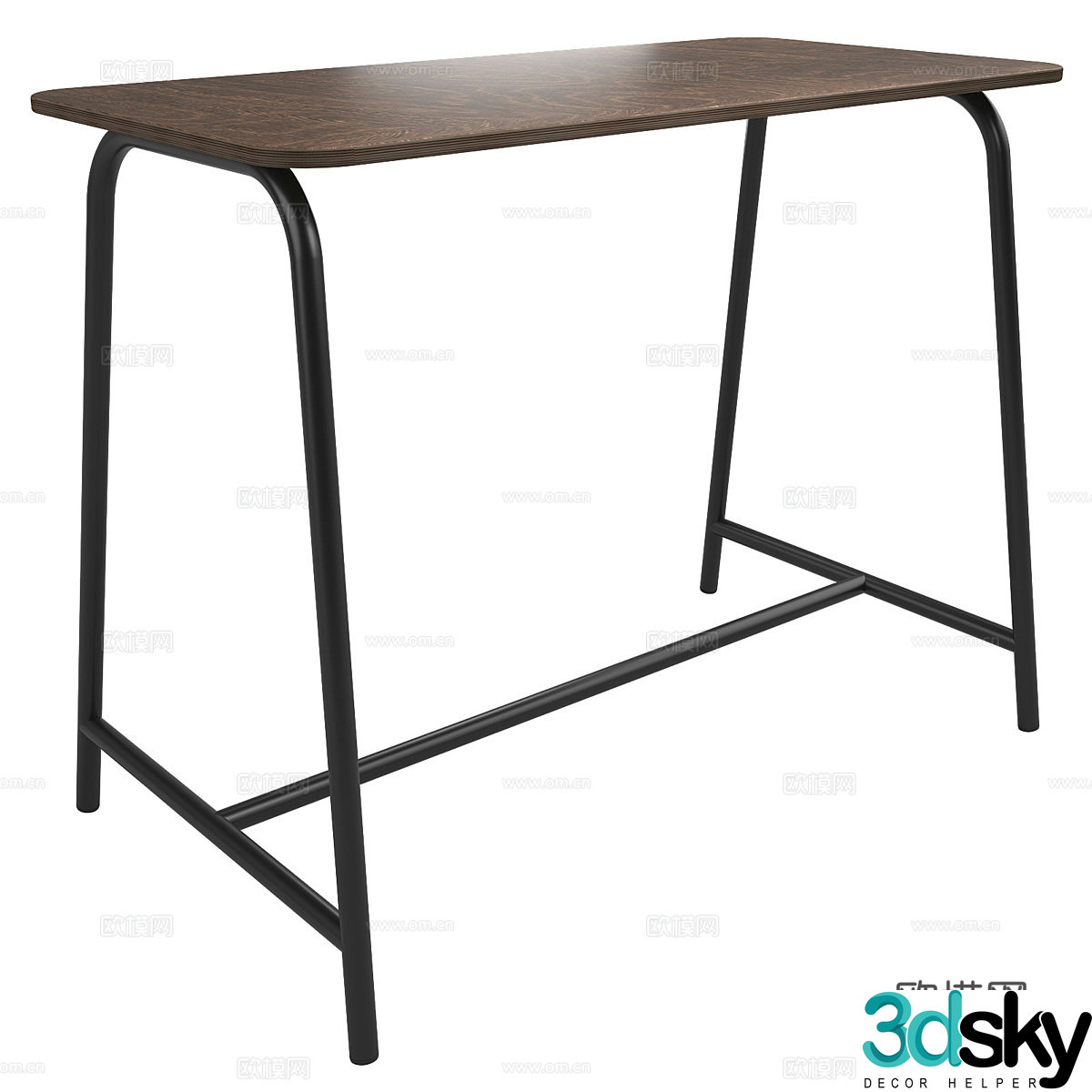 Nordic simple bar workbench simple workbench 3d model