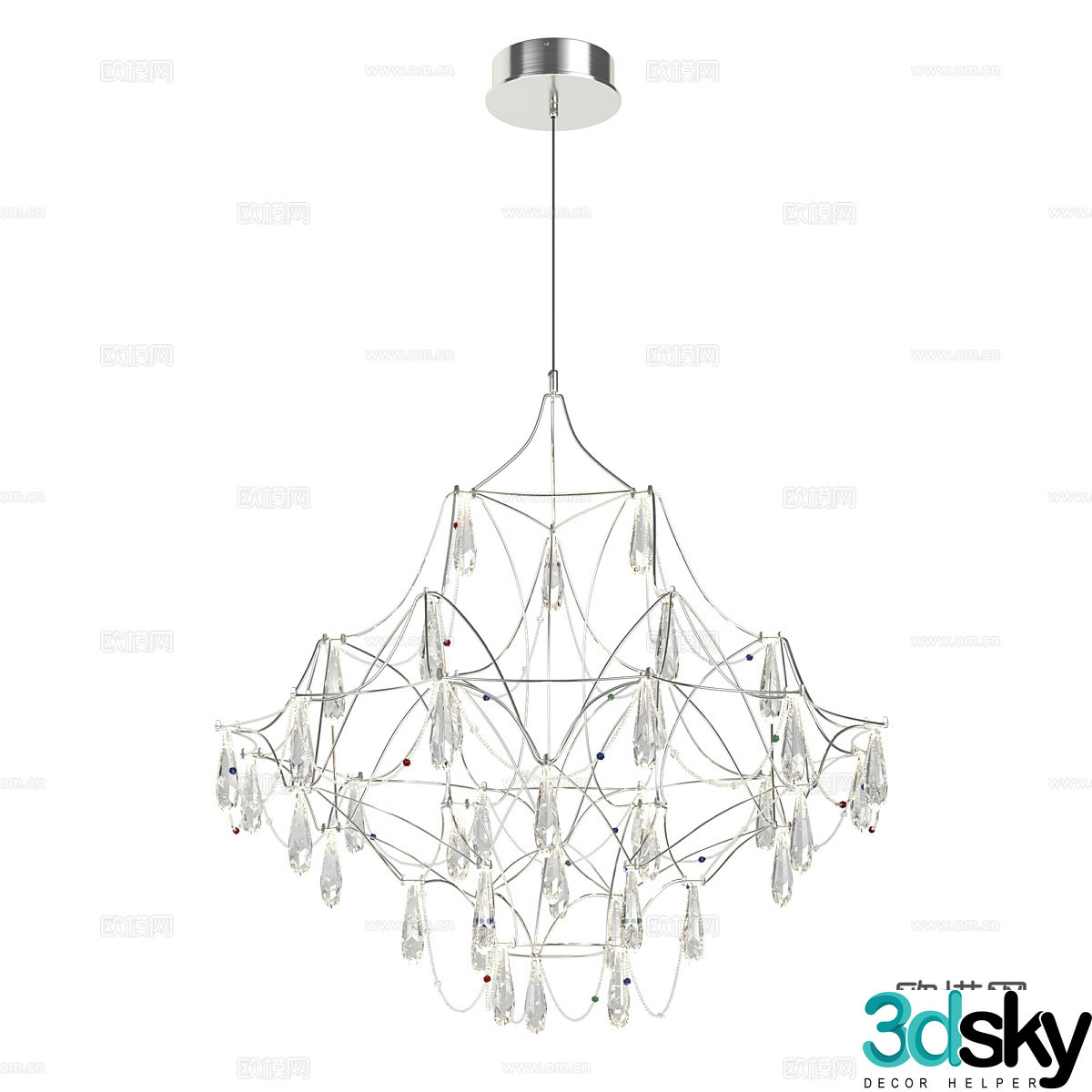 Modern simple chandeliers chandeliers simple chandeliers dining chandeliers living room chandeliers lamps 3D model
