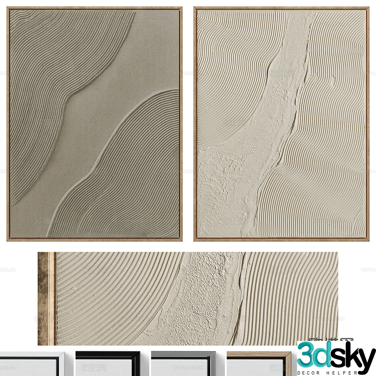New Chinese style hanging painting 3D model