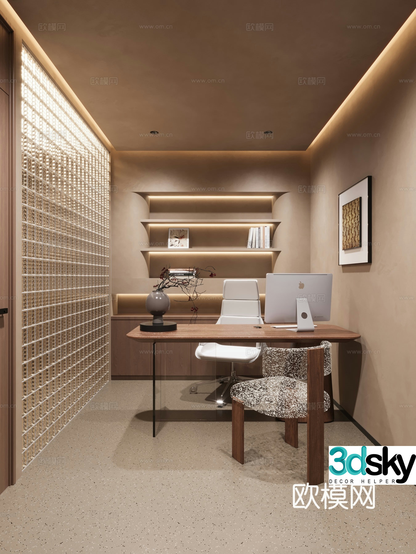 Middle Ages Wasabi Hair Salon_Scalp Test_ Room_Office_Manager Room 3D Model
