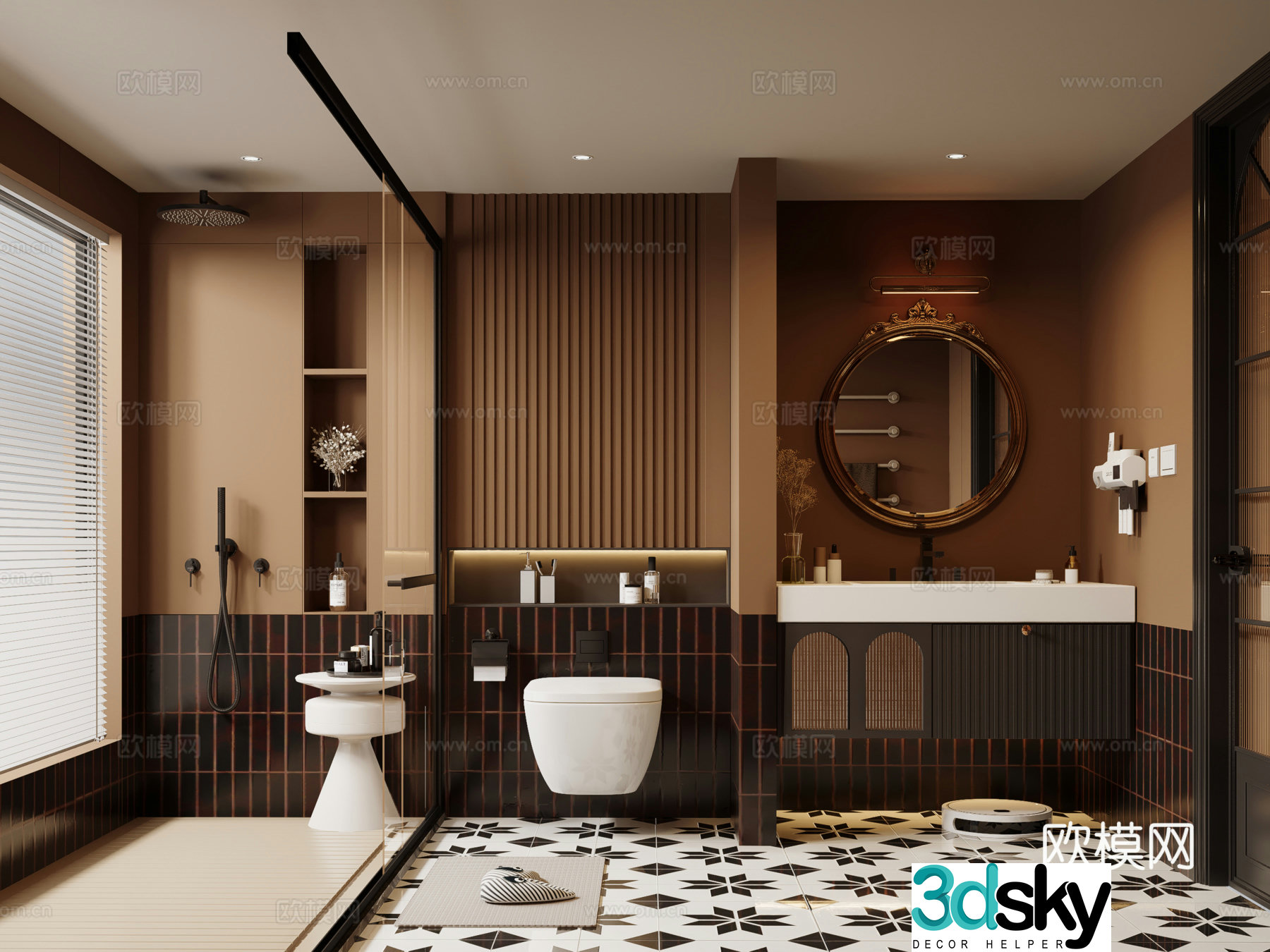 French bathroom 3d model