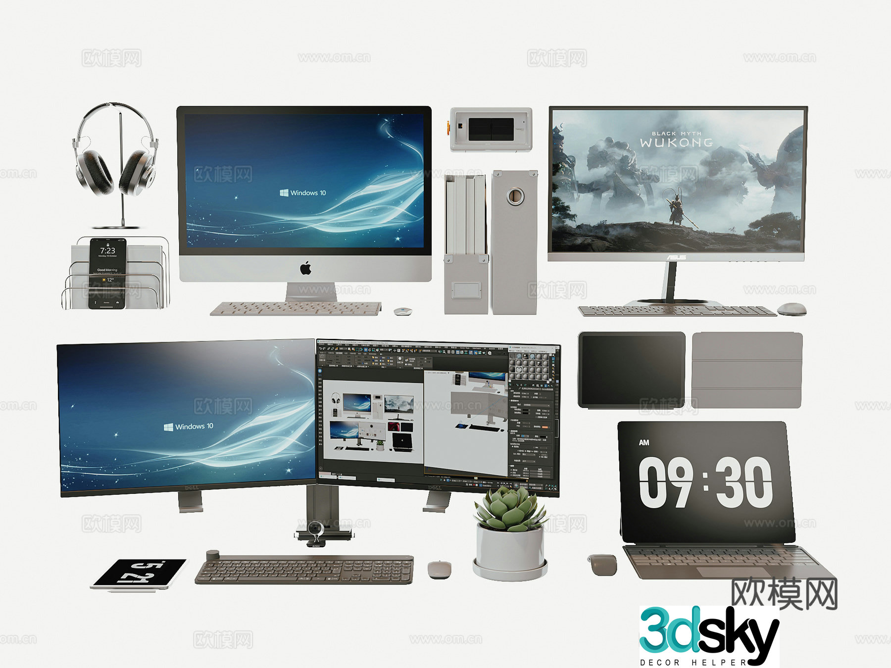 Modern computer 3d model