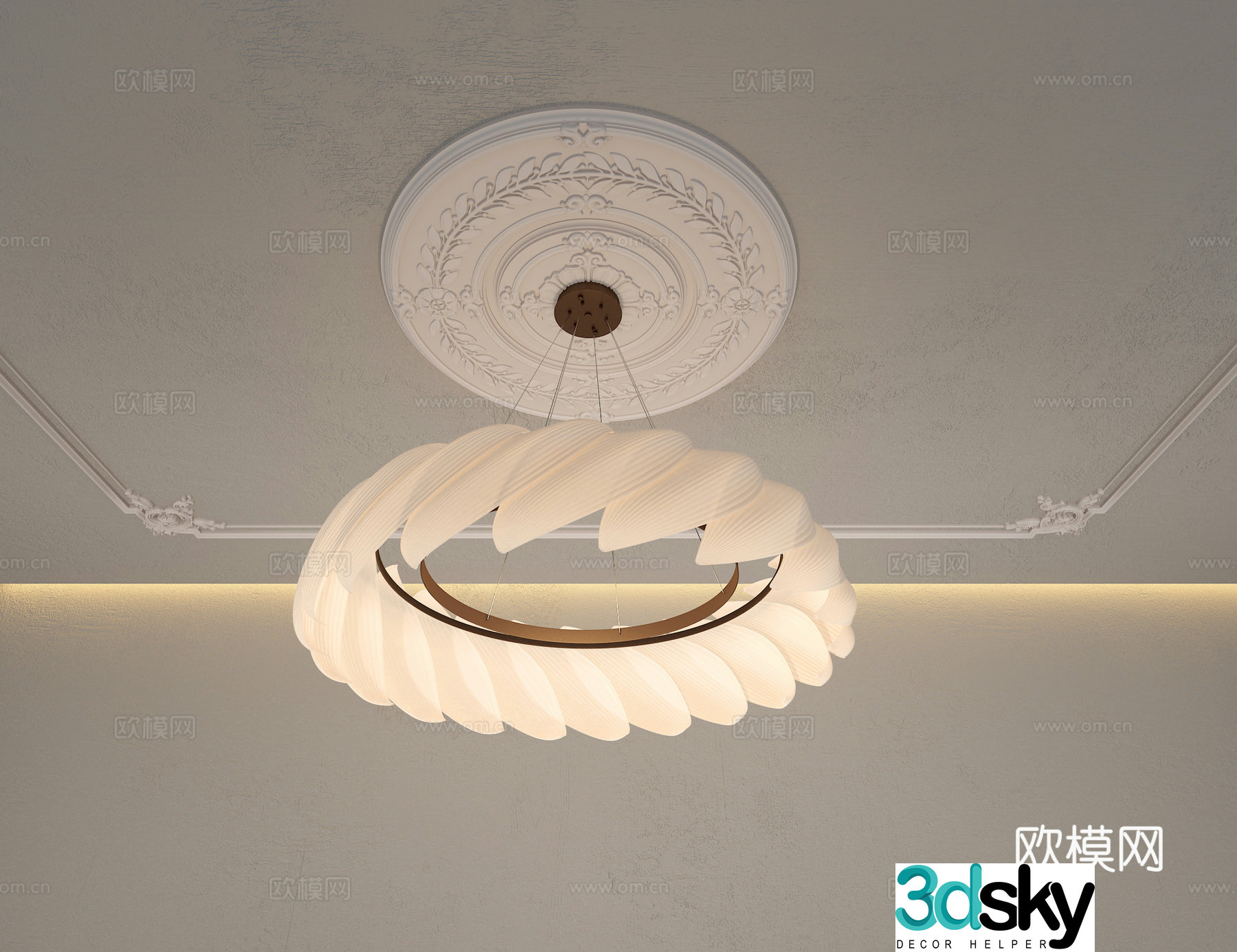 3D model of medieval style chandelier