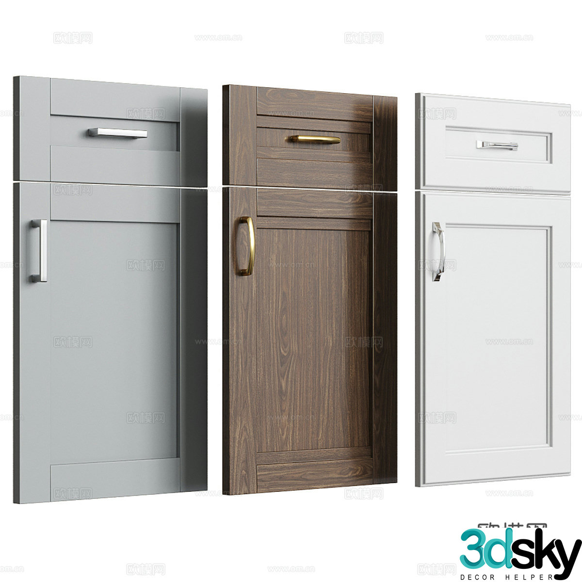Cabinet door door panel 3d model
