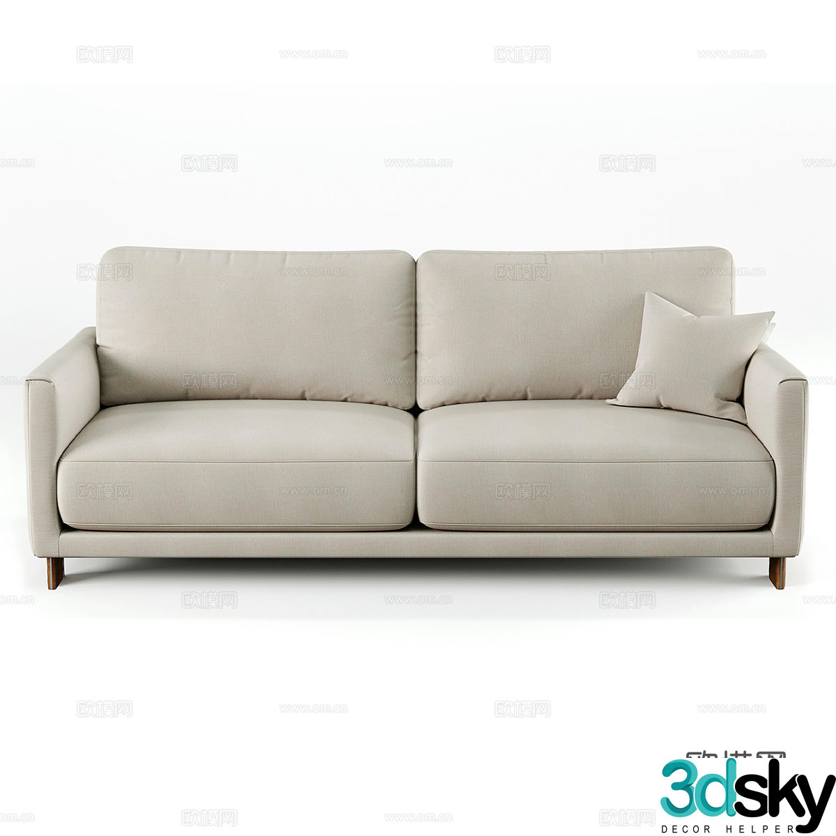 Modern simple double sofa double sofa simple double sofa living room sofa hug 3D model
