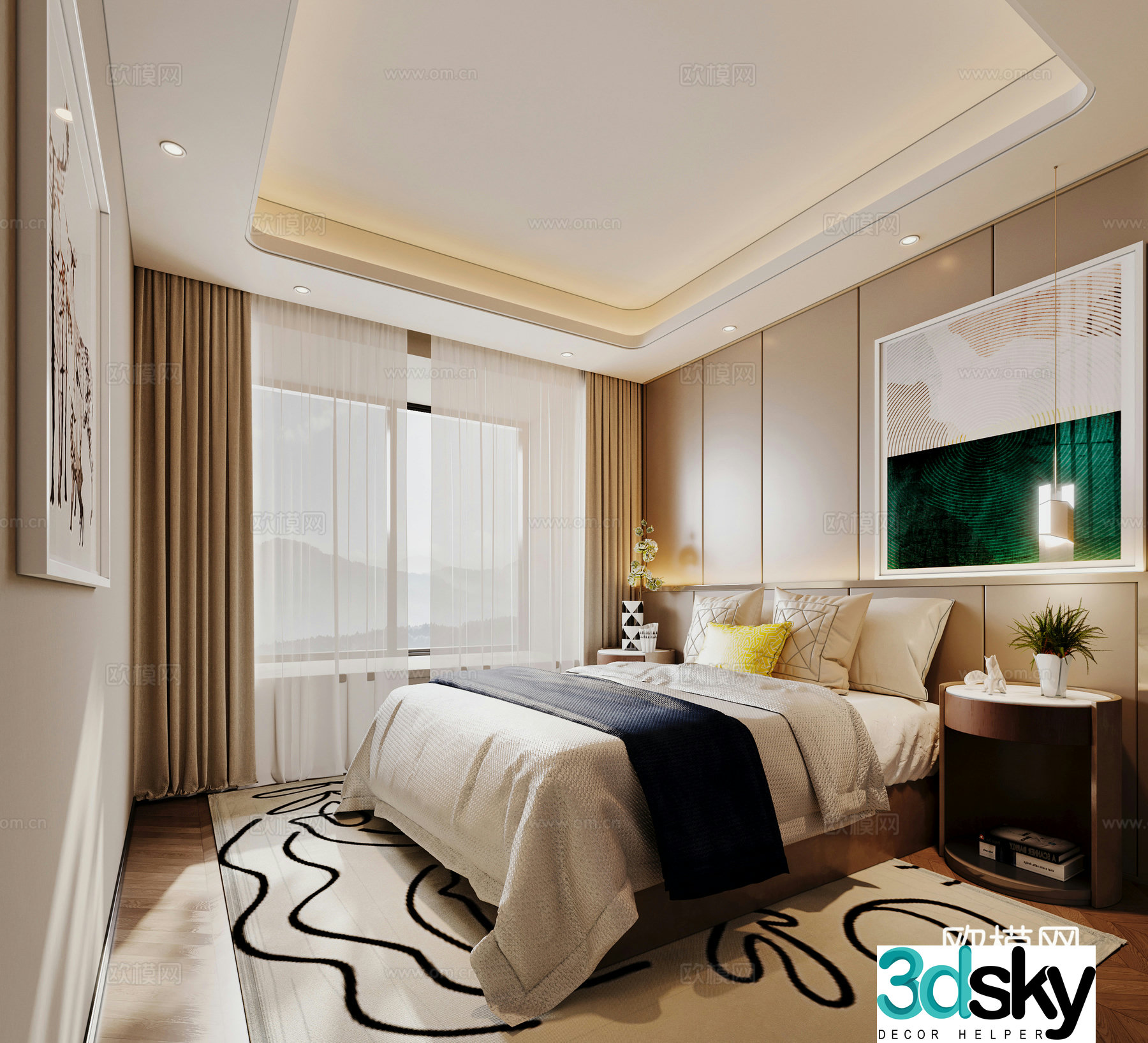Modern bedroom 3d model