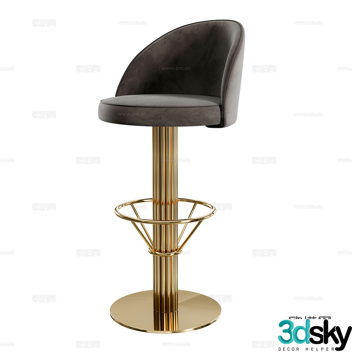Modern light luxury Eichholtz bar stool Dorland3d model
