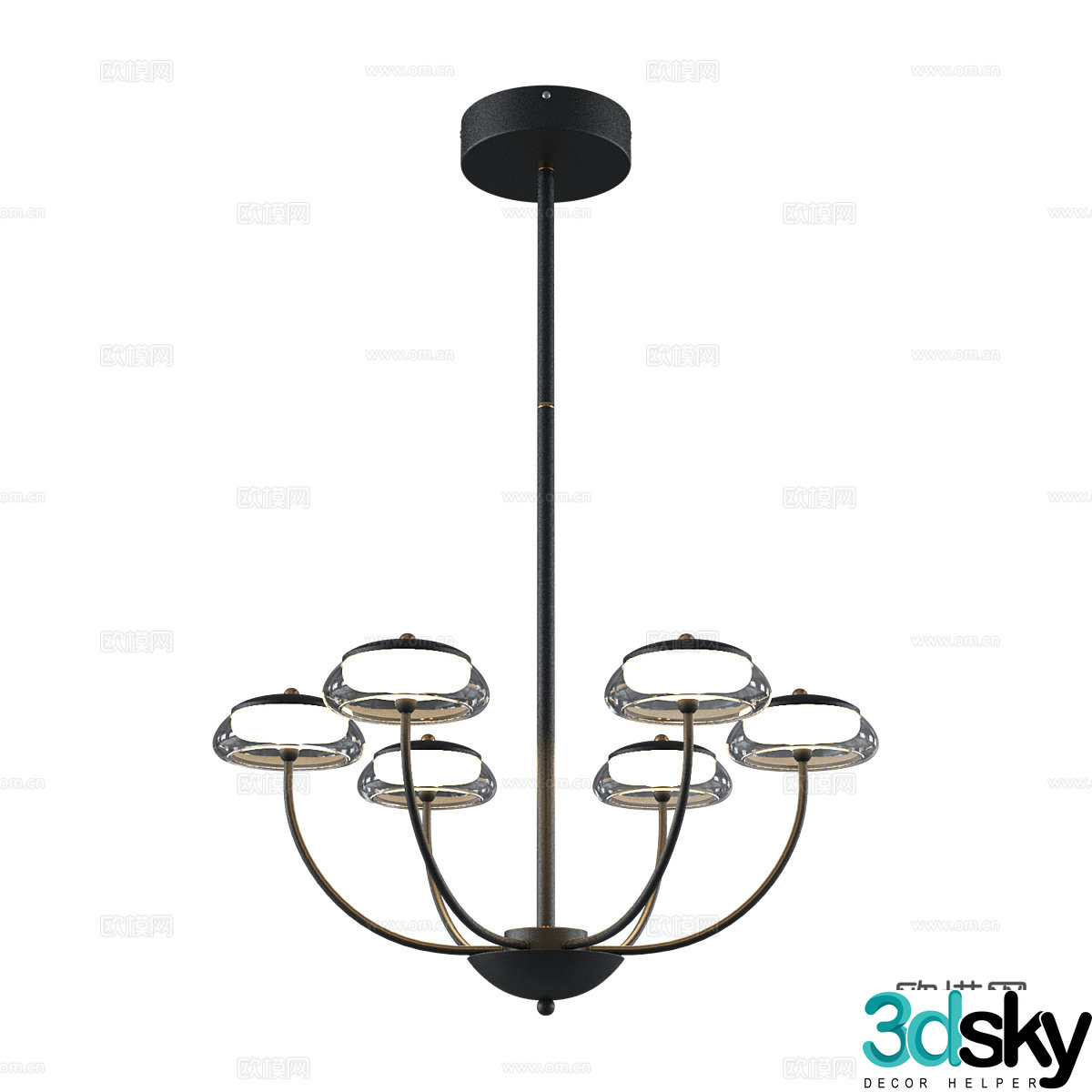 Modern simple light luxury chandeliers chandeliers simple chandeliers restaurant chandeliers living room chandeliers 3D model