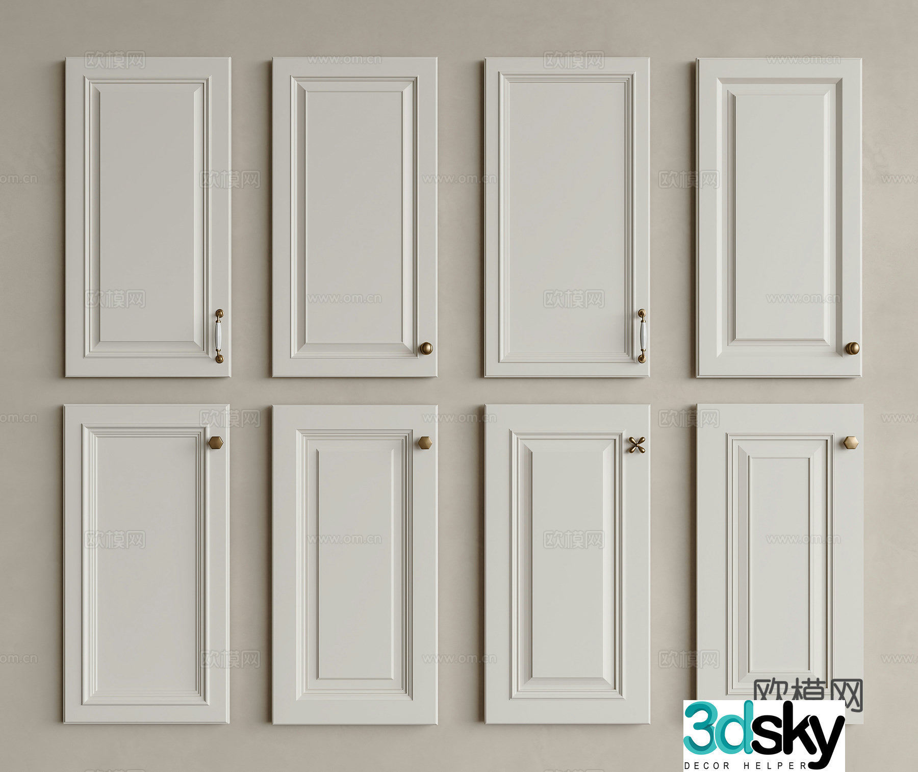 French European cabinet door French door panel Cabinet cabinet door Wine cabinet cabinet door Wardrobe cabinet door 3D model