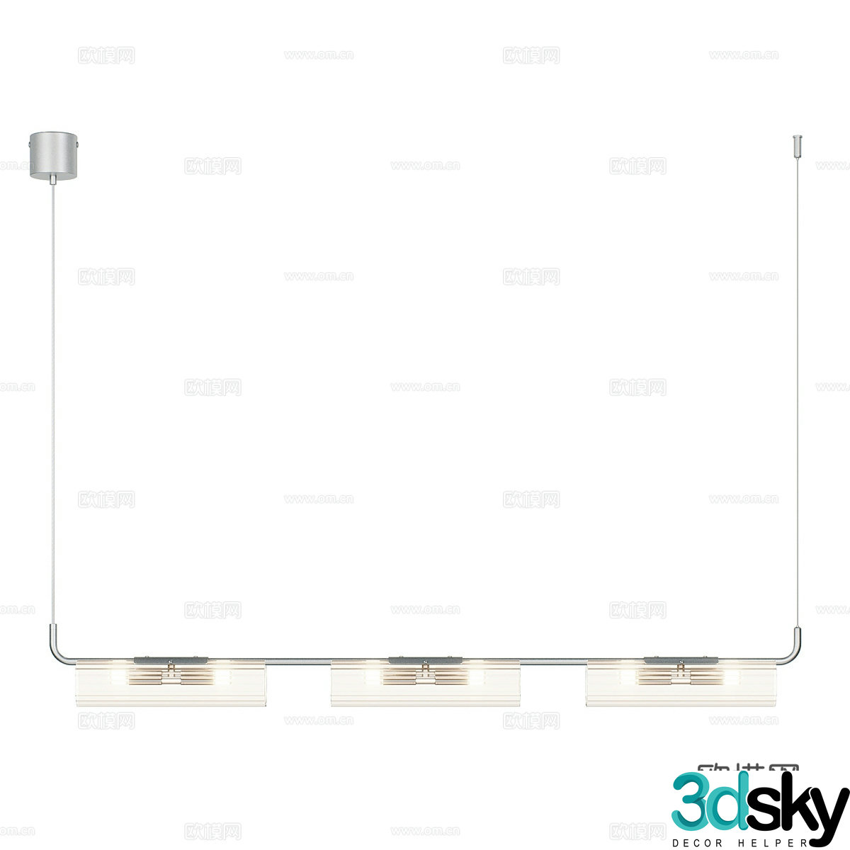 Modern simple chandelier chandelier simple chandelier living room chandelier glass chandelier 3d model
