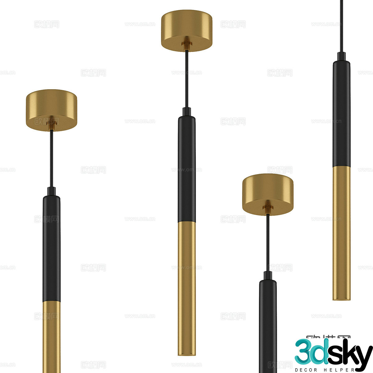 Modern simple light luxury chandeliers chandeliers Simple light luxury chandeliers Restaurant chandeliers Living room chandeliers 3D model