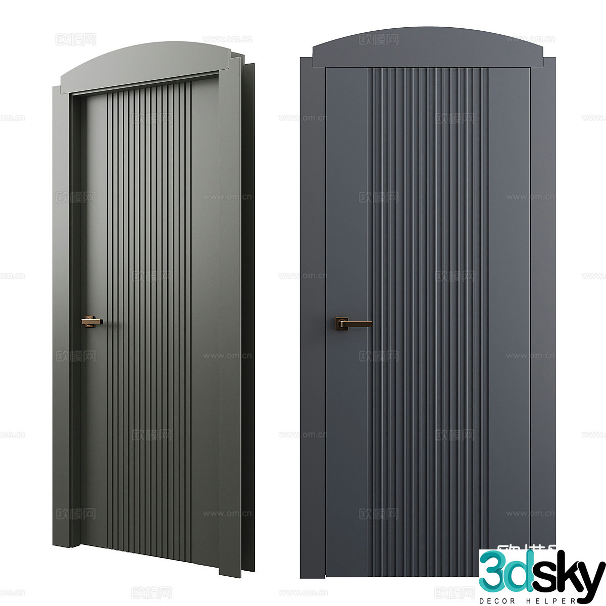 Modern Italian entrance door 3D model