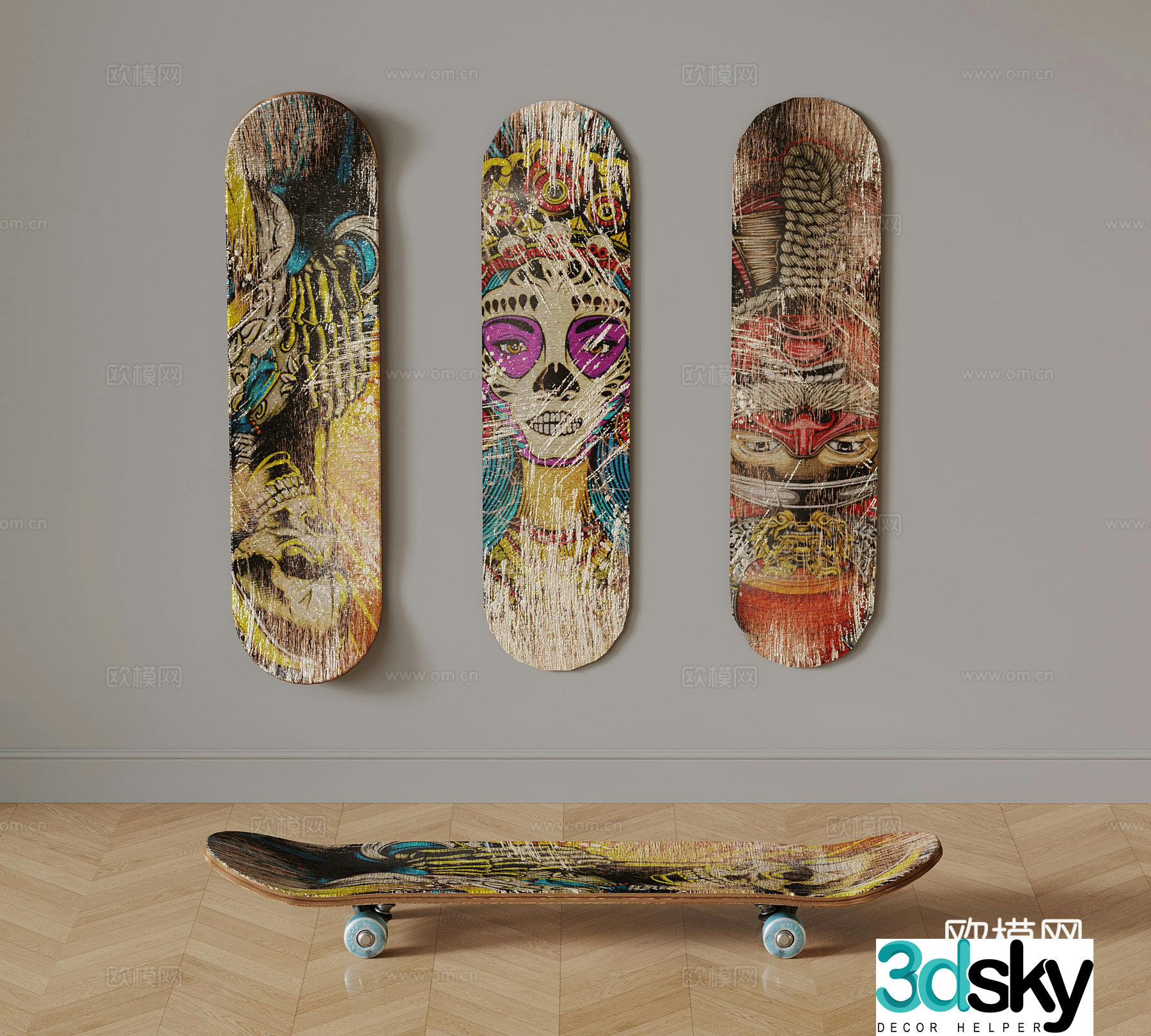 Skateboard Modern Sports Equipment Skateboard 3D Model
