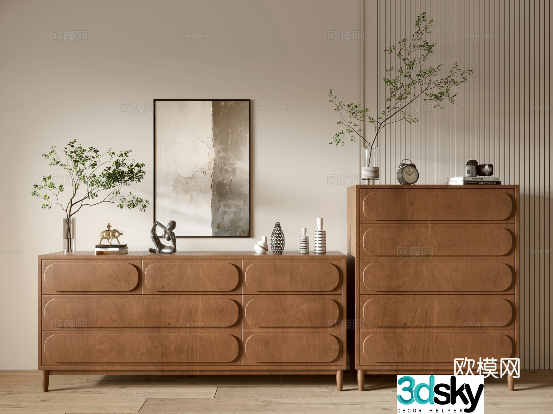 Modern wood grain cabinet minimalist wind cabinet whole cabinet sideboard cabinet balcony cabinet storage cabinet 3d model