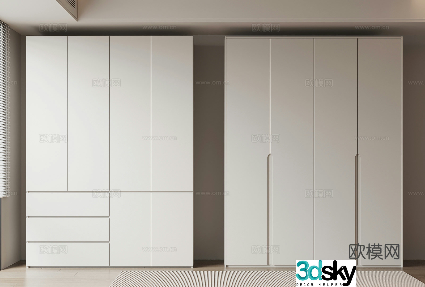 Wardrobe Modern Wardrobe Simple Wardrobe 3D Model