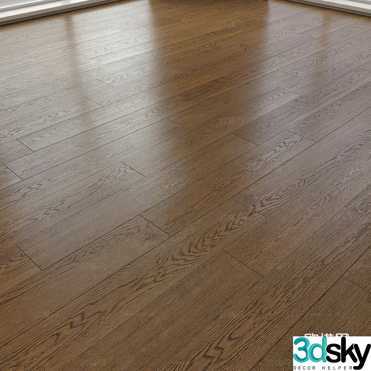 Wood floor material 3d model