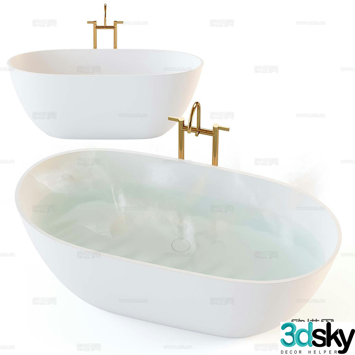 Modern light luxury NEVIS bathtub and bathtub 3d model